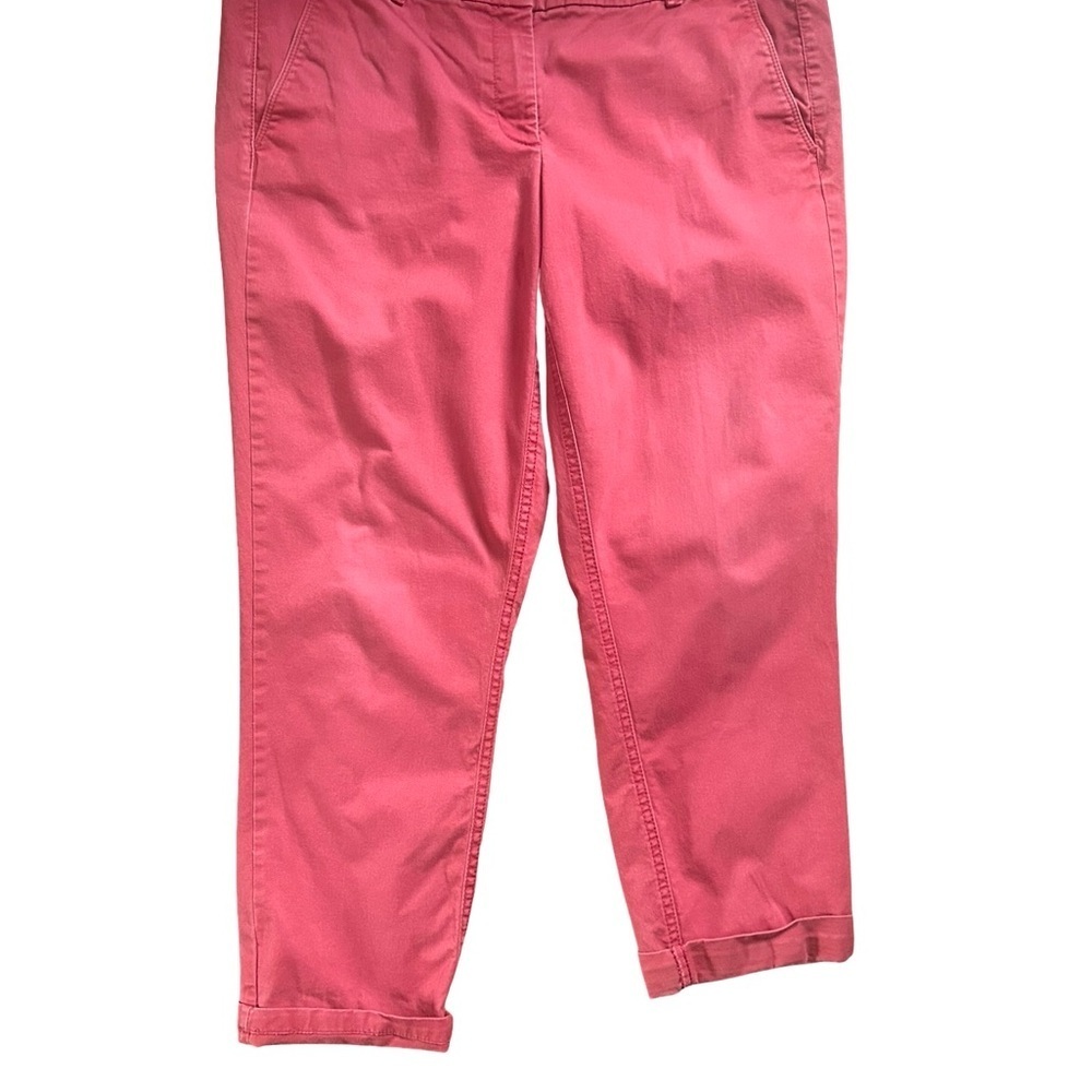 LOFT Women’s  Chino Pants Size 12 – Red Casual Cotton - Picture 2 of 5